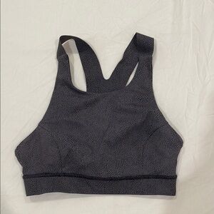 Lululemon high neck sports bra with Y-style straps in back